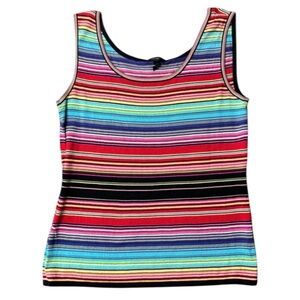 Escada‎ Y2K Striped Multi-Colored Tank Top